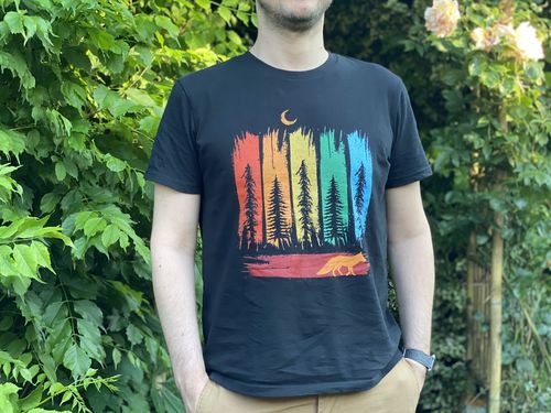 Customer photo review of FUCHS IM WALD BUNT - Bio Herren Shirt