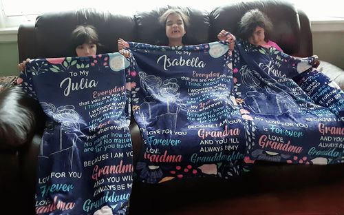 Customer photo review of Granddaughter Blanket - FL