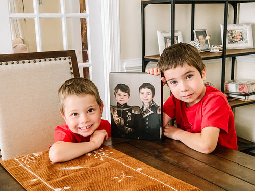 Customer photo review of The Brothers In Arms - Custom Canvas