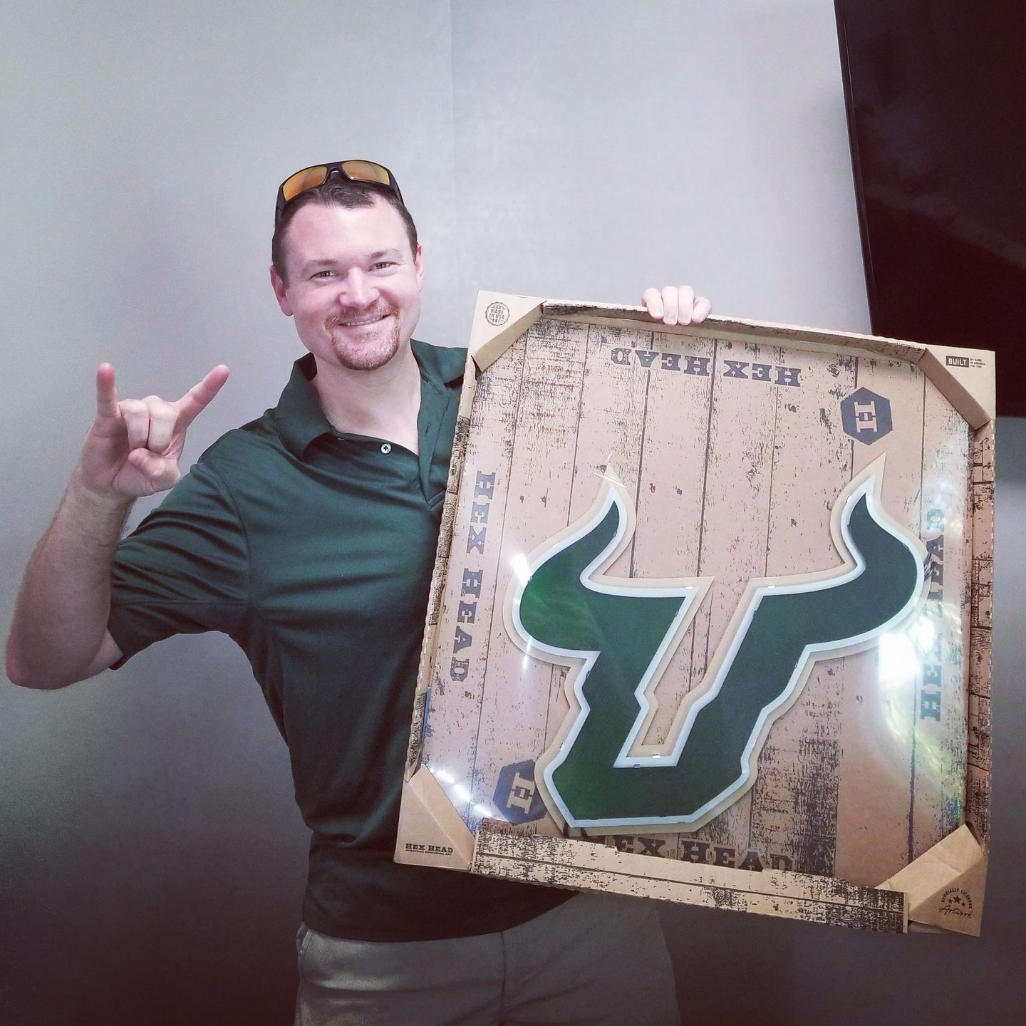 Customer photo review of University of South Florida Bull 3D Metal Artwork