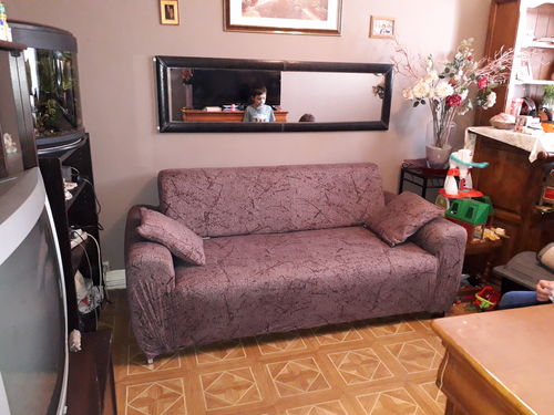 Customer photo review of BROWN DREAM - DEUX PIÈCES - HOUSSES EXTENSIBLES DE COUSSIN 45 CM X 45 CM - LA MAISON DES HOUSSES
