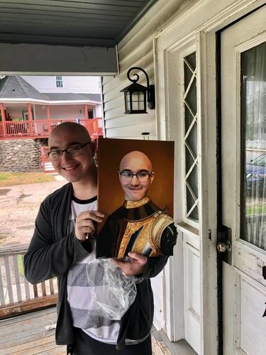 Customer photo review of The Knight - Custom Canvas