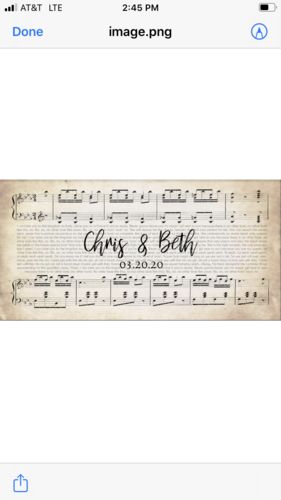 Customer photo review of Custom Couple Music Premium Canvas - Ready to Hang