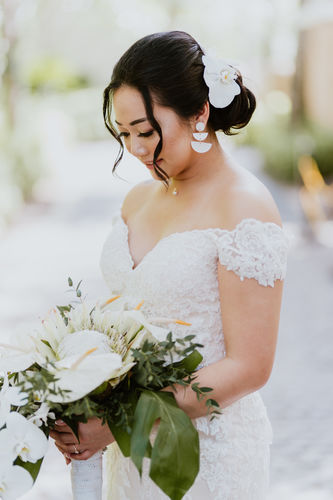 Customer photo review of Valentina Capiz Earrings