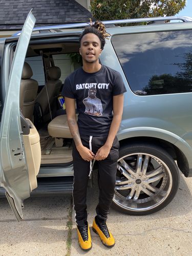 Customer photo review of Zip Pocket Dual Stripe Track Pants Navy - White (ZCM4386PS)