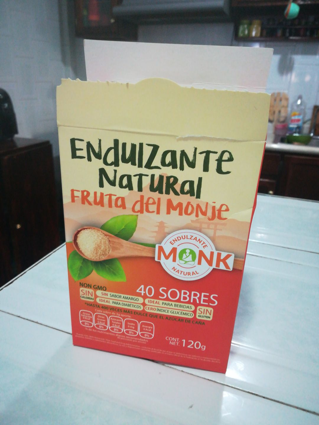 Customer photo review of Sobrecitos de Monk: Fruta del Monje en 40 sobres de 3 grs.