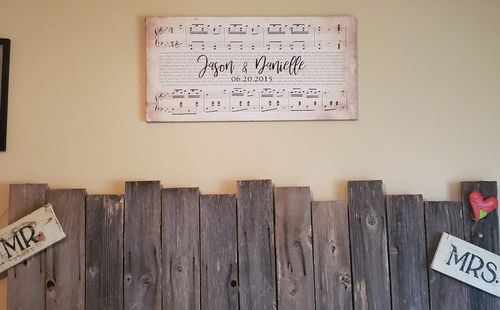 Customer photo review of Custom Couple Music Premium Canvas - Ready to Hang