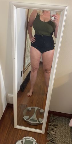 Customer photo review of Traveler Top | Olive Rib Knit