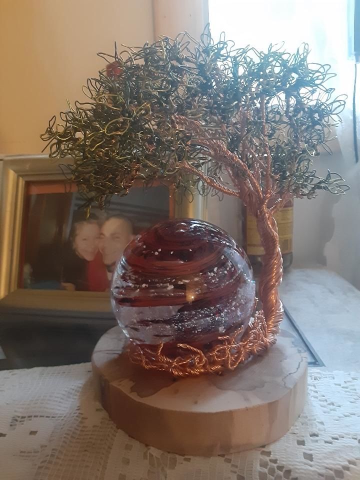Customer photo review of Reading Tree Of Life with Tranquil Swirl Orb