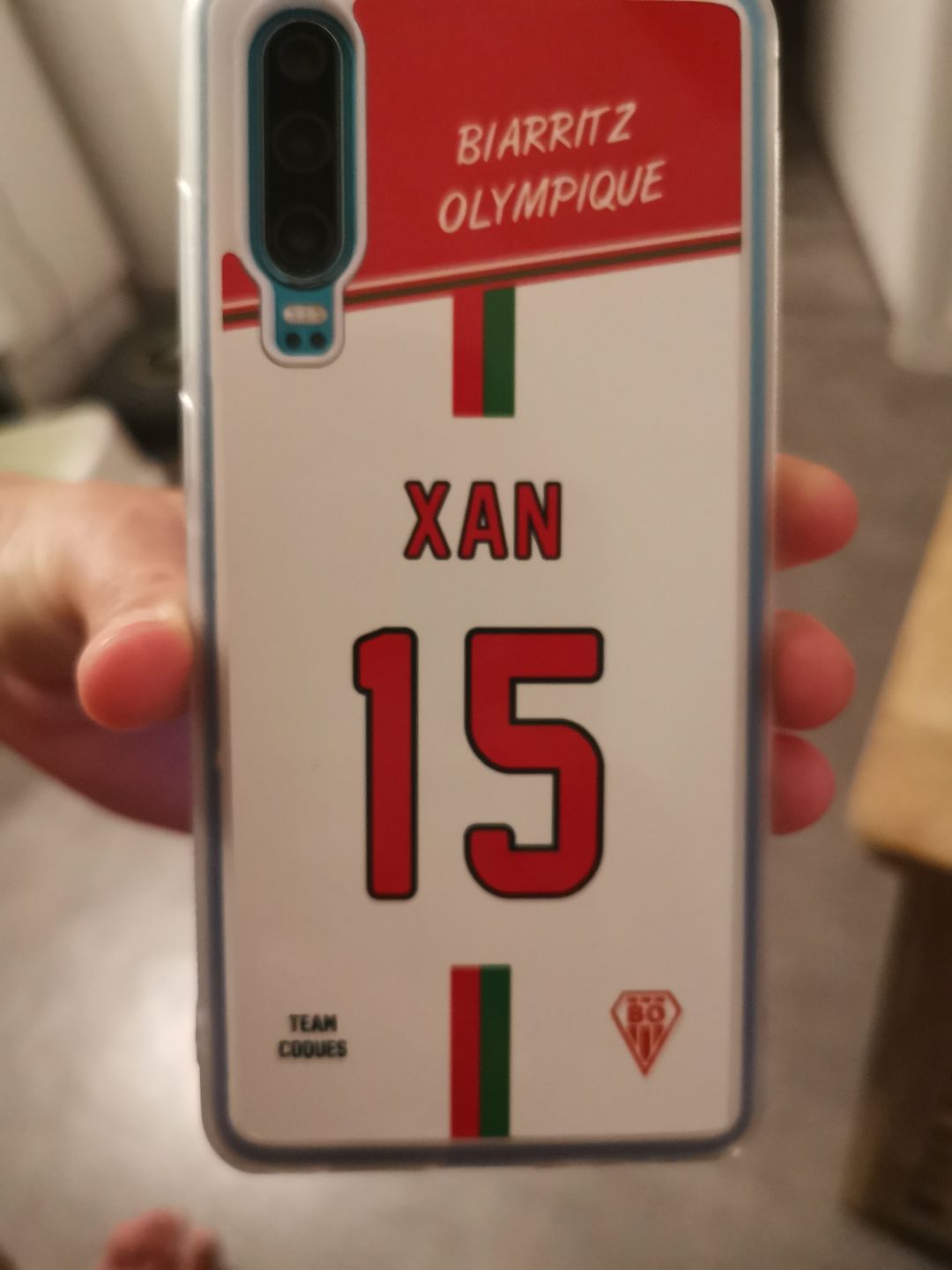 Customer photo review of Coque rugby BIARRITZ OLYMPIQUE - flocage 100% personnalisable - iPhone smartphone
