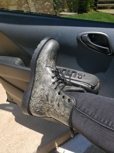 Customer photo review of Wolf Dream Catcher Handcrafted Boots