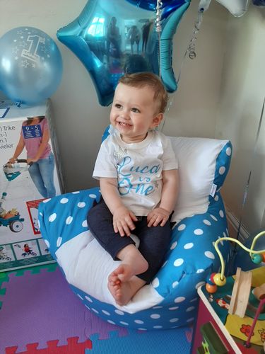 Customer photo review of Personalised Mickey Mouse Bean Bag Chair