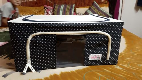 Customer photo review of BlushBees® Oxford Fabric Storage Boxes for Clothes, Sarees, Bed Sheets, Blanket etc.