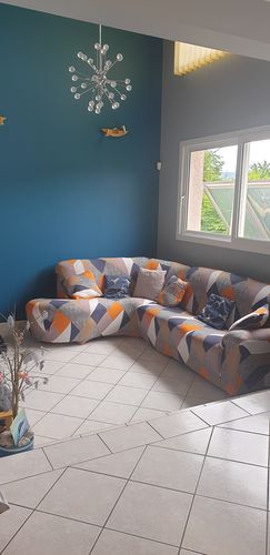 Customer photo review of MODERN - DEUX PIÈCES - HOUSSES EXTENSIBLES DE COUSSIN 45 CM X 45 CM - LA MAISON DES HOUSSES