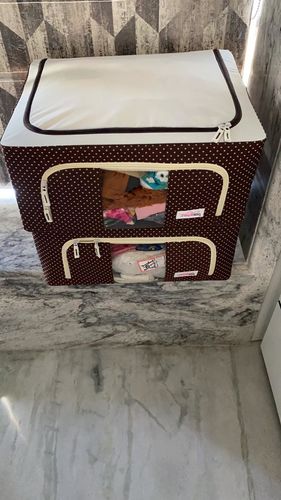 Customer photo review of BlushBees® Oxford Fabric Storage Boxes for Clothes, Sarees, Bed Sheets, Blanket etc.