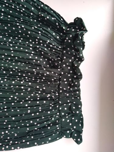 Customer photo review of Elegant dots prints pleated midi skirt A001#