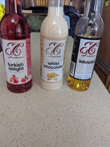 Customer photo review of Butterscotch Coffee Syrup