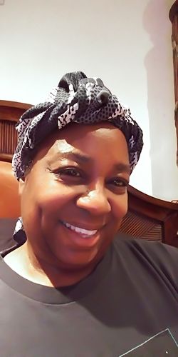 Customer photo review of ADULT FACE MASK WITH MATCHING HEAD WRAP