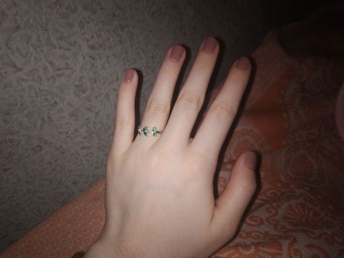 Customer photo review of Blattring (Lebensbaum) - verstellbar aus 925er Sterlingsilber