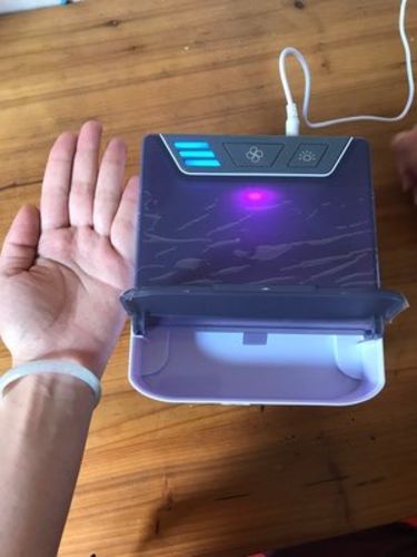 Customer photo review of Mini USB Portable Air Conditioner