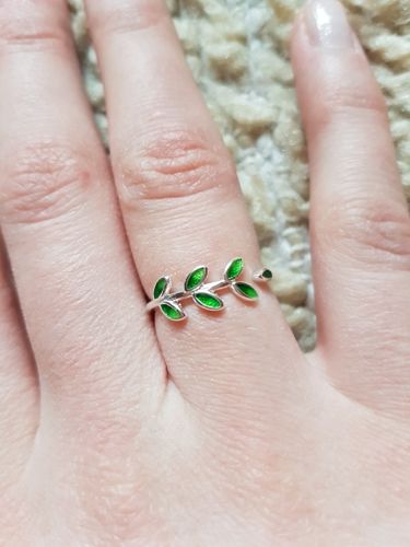 Customer photo review of Blattring (Lebensbaum) - verstellbar aus 925er Sterlingsilber