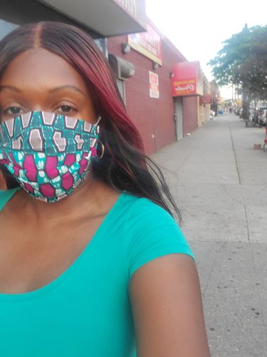 Customer photo review of PACK OF 6 ADULT REUSABLE FACE MASK