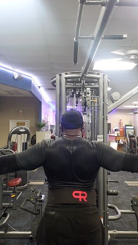 Customer photo review of PR Powerlifting 13mm Belt w/ Lever Buckle - Black/Red