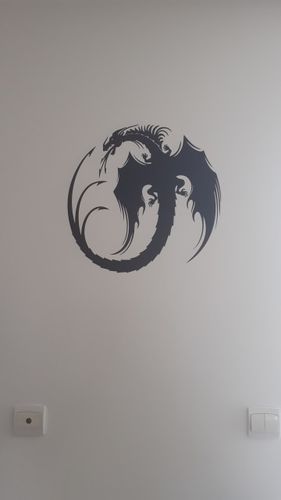 Customer photo review of Sticker Dragon<br> Mural