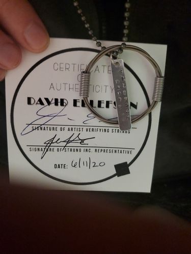 Customer photo review of DAVID ELLEFSON OF MEGADETH BASS GUITAR NECKLACE
