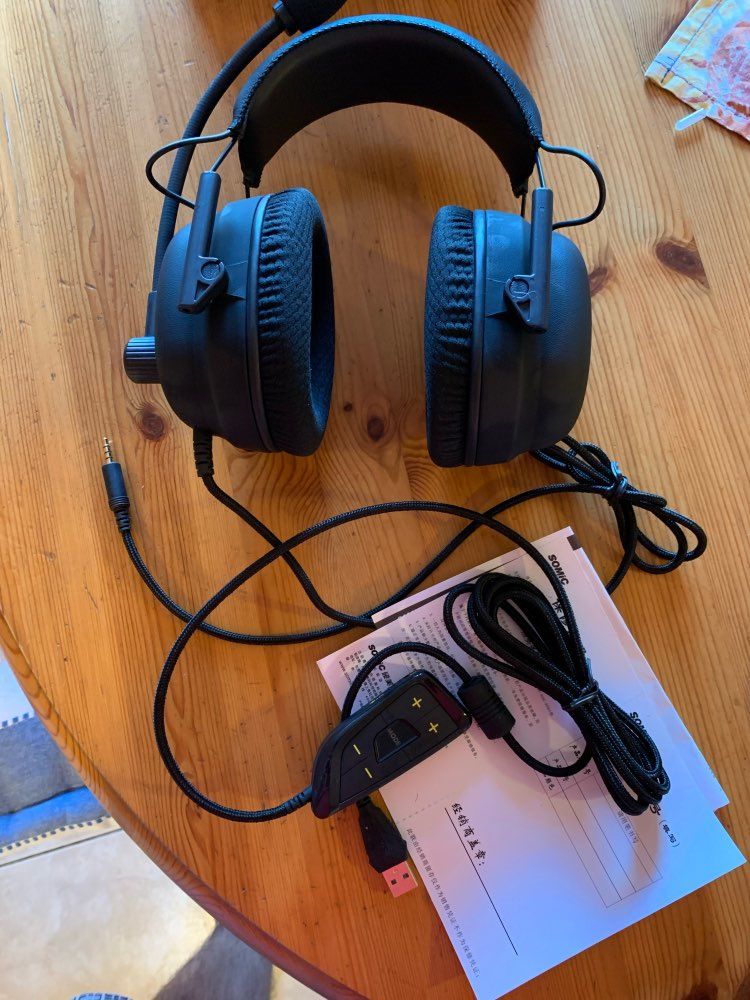 Customer photo review of Falcon R7® 7.1 Surround Sound Gaming Headset for PS4, Xbox One, PC & More