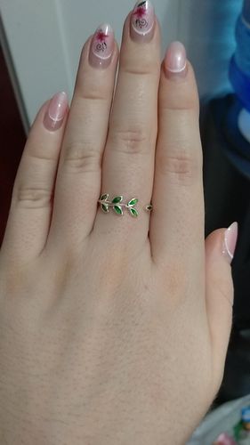 Customer photo review of Blattring (Lebensbaum) - verstellbar aus 925er Sterlingsilber