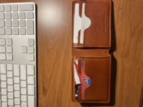 Customer photo review of No.55 | 'Chestnut' Men's Leather Bill Fold Wallet