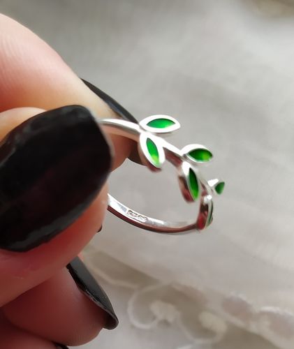 Customer photo review of Blattring (Lebensbaum) - verstellbar aus 925er Sterlingsilber