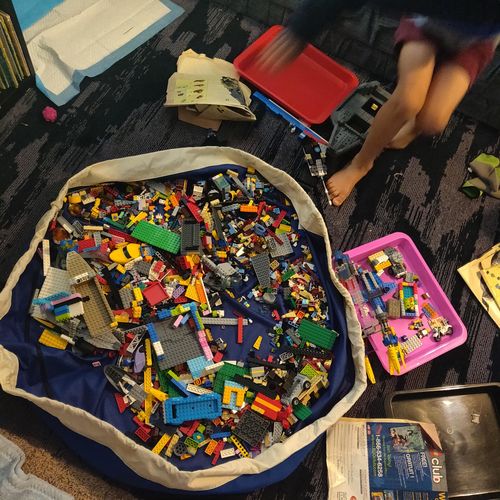 Customer photo review of Super Toy Storage Bag - Royal Blue
