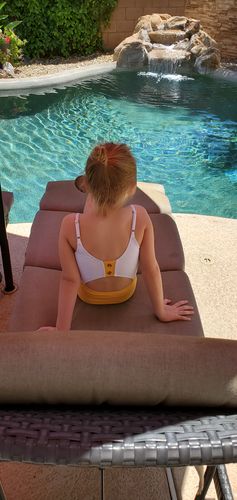 Customer photo review of The Mini Sailor | White & Yellow Colorblock | Final Sale