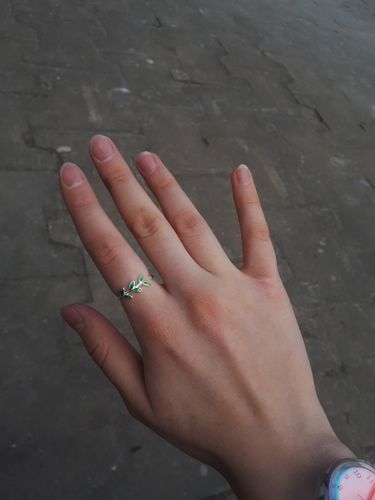 Customer photo review of Blattring (Lebensbaum) - verstellbar aus 925er Sterlingsilber