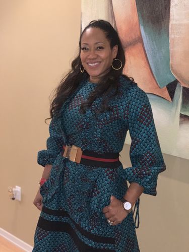 Customer photo review of African Print Alin Dress