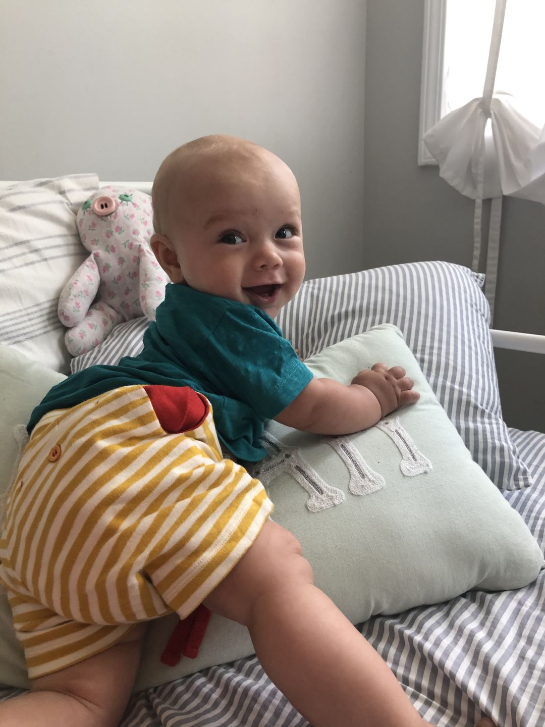 Customer photo review of Gold Stripe Beach Shorts