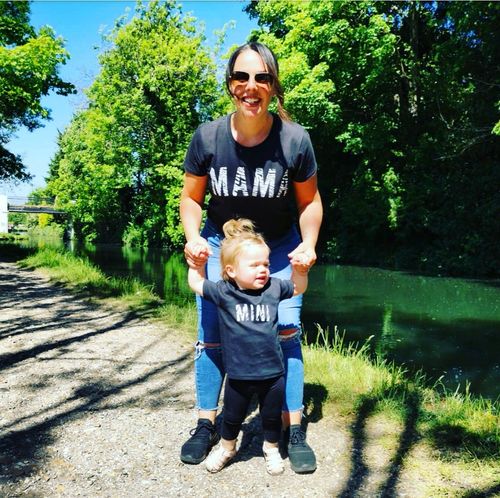 Customer photo review of Mama & Mini Mum & Kid Zebra Matching T-Shirts Black (MRK X)