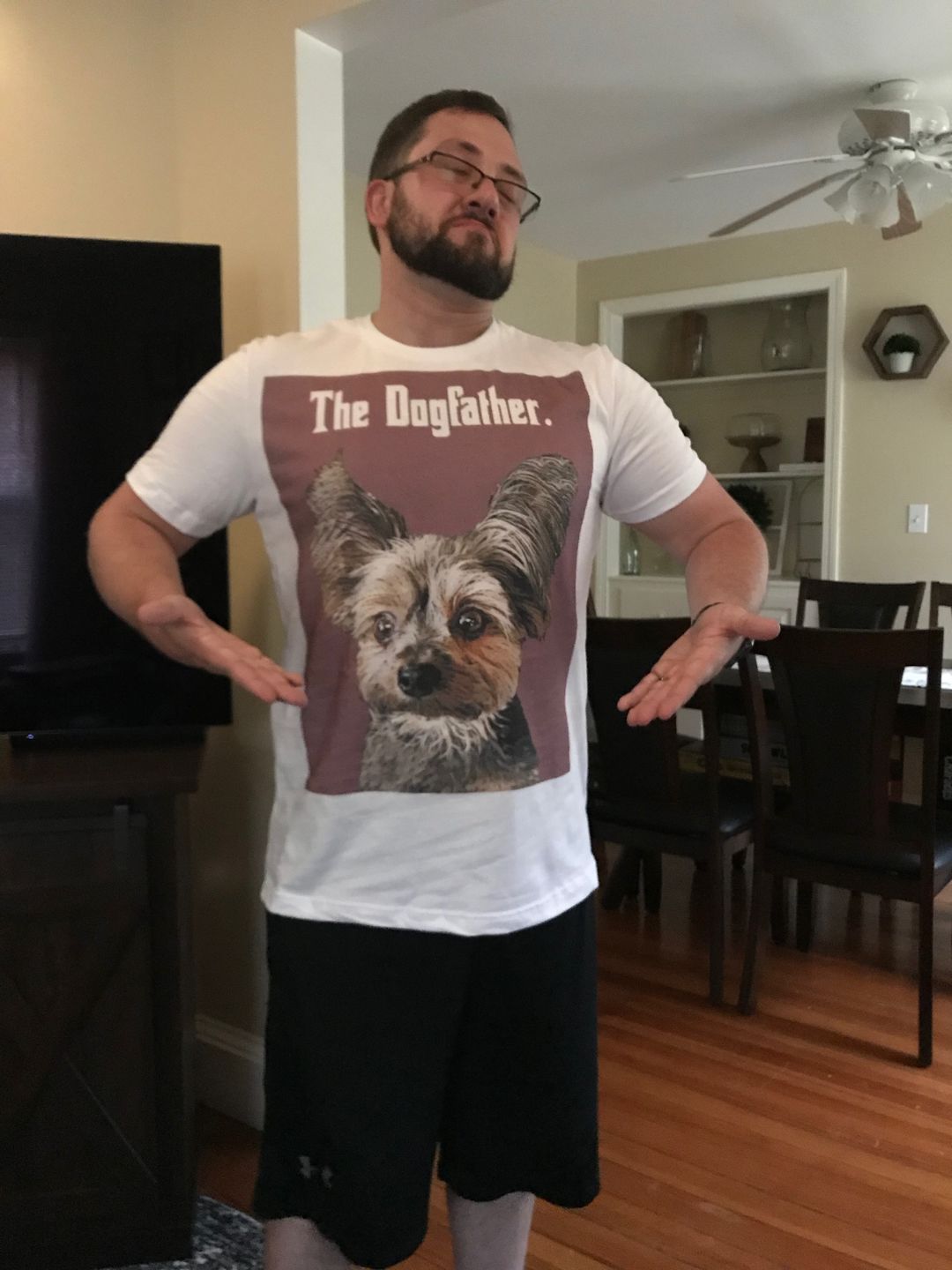Customer photo review of Custom Pet Art Ladies Crew