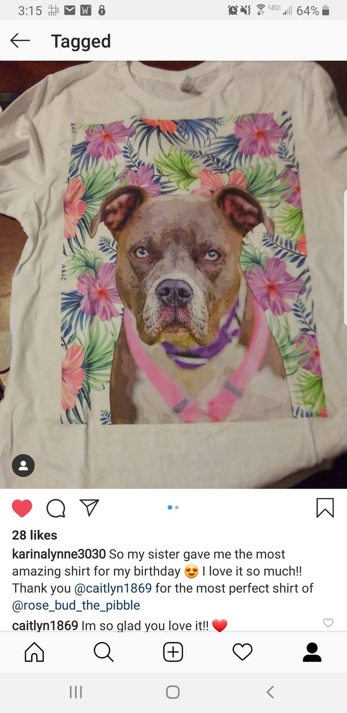 Customer photo review of Custom Pet Art Ladies Crew