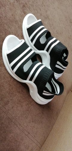 Customer photo review of Casual Breathable Wedge Comfy Open Toe Sandals
