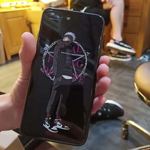 Customer photo review of Stylish Naruto Kakashi Itachi Tempered Glass Phone Case