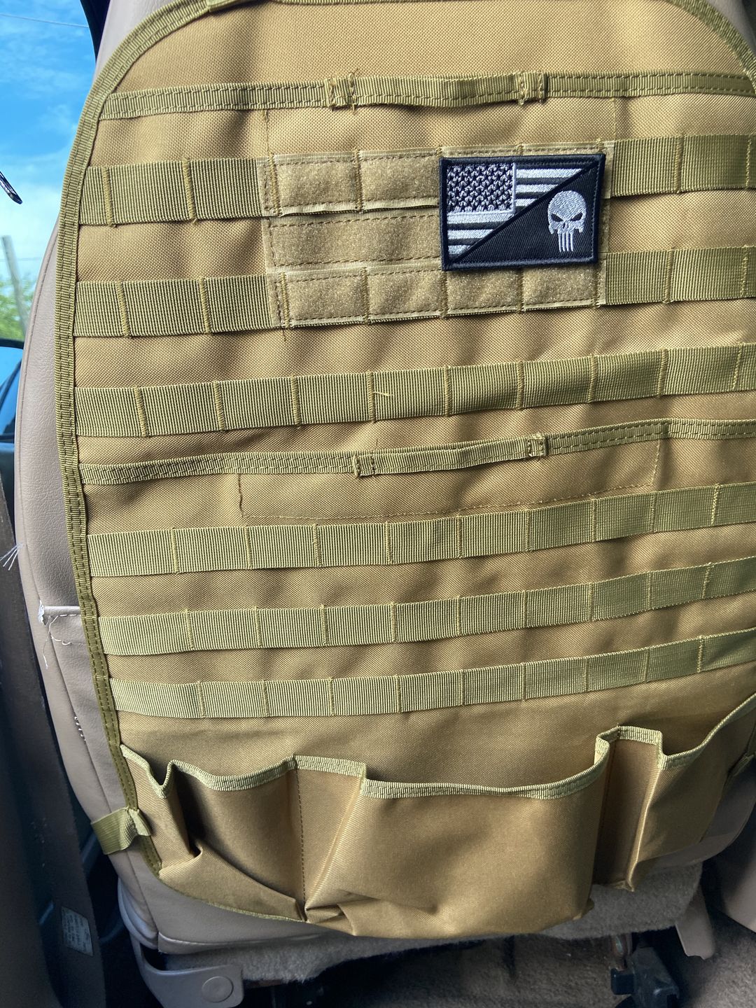 Customer photo review of Tactical MOLLE Car Seat Organizer v2