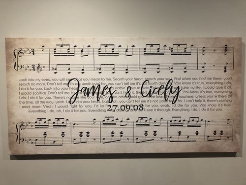 Customer photo review of Custom Couple Music Premium Canvas - Ready to Hang