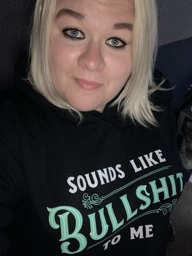 Customer photo review of AB SOUNDS LIKE BULLSHIT TO ME Hoodie