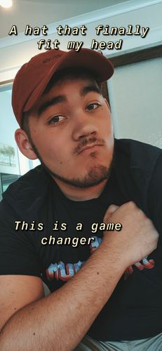 Customer photo review of Big Dad Hat, Brick Red
