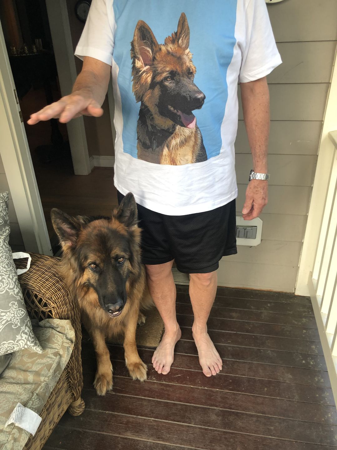 Customer photo review of Custom Pet Art Ladies Crew