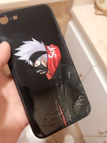 Customer photo review of Stylish Naruto Kakashi Itachi Tempered Glass Phone Case