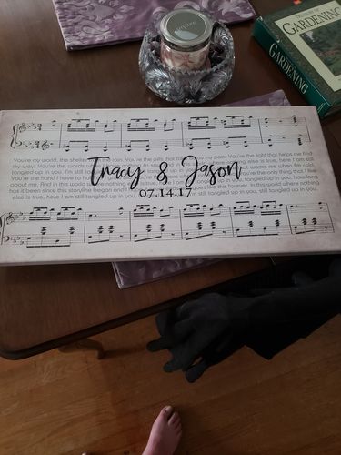 Customer photo review of Custom Couple Music Premium Canvas - Ready to Hang